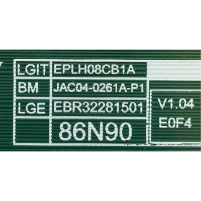 LED DRIVER PARA TV LG /  NUMERO DE PARTE EBR32281501 / 3PCR02846B / JAC04-0261A-P1 / EPLH08CB1A / 86N90 / PANEL NC860DQD-AAKH1 / MODELOS 86NANO90UPA / 86NANO85APA - Imagen 2